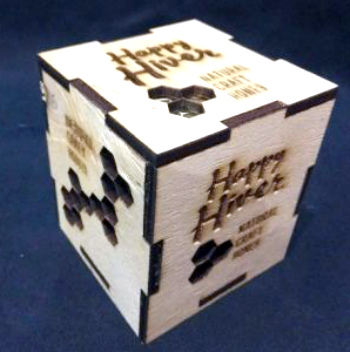 коробка без крышки (куб) для банки с медом